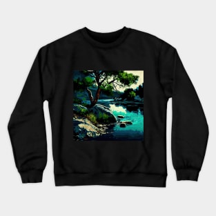 Deep River Scenery Crewneck Sweatshirt